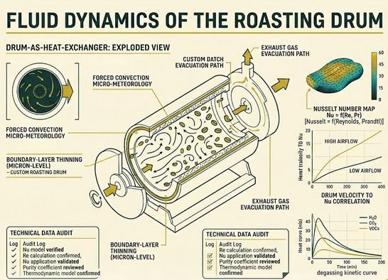 Fluid Dynamics of the Roasting Drum